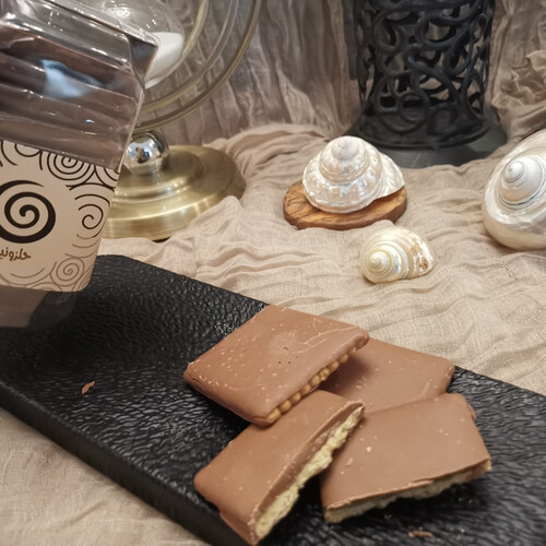 Sugar Free Tea Biscuits covered in milk chocolate