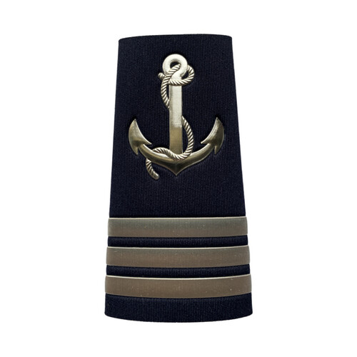 ‏NAVY CENSORSHIP EPAULETTES - BOAT CAPTAIN - THREE THREADS