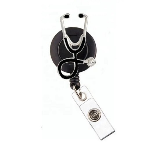 ‏STETHOSCOPE ID HOLDER - SILVER