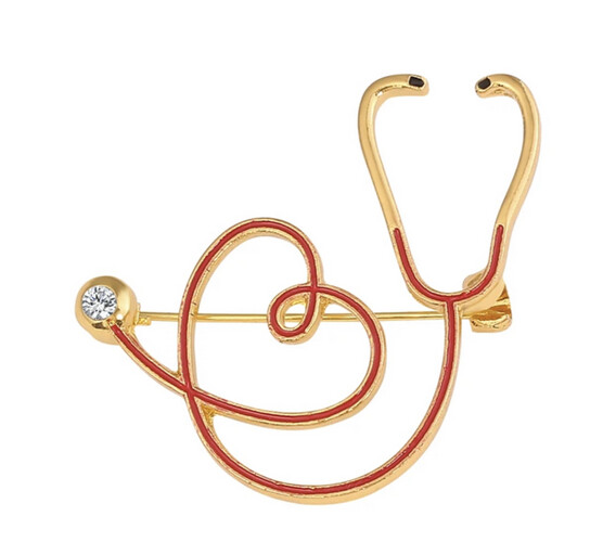 ‏STETHOSCOPE & HEART PIN.2