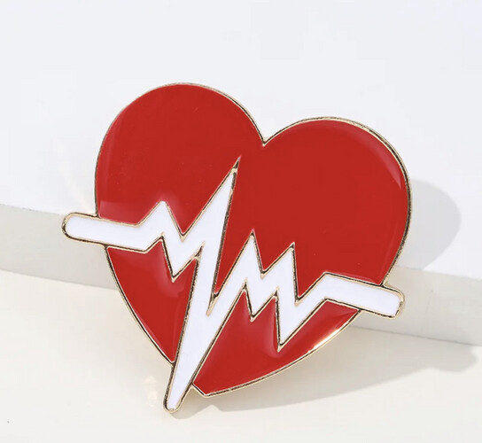 ‏HEART PIN - BIG