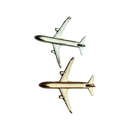 ‏AIRPLANE PIN - SILVER