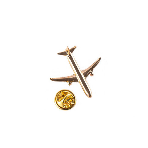 ‏AIRPLANE PIN - GOLD