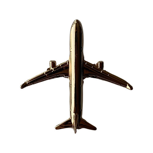 ‏AIRPLANE PIN - GOLD