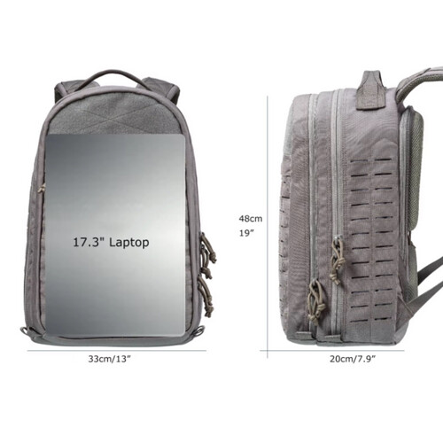 حقيبة ظهر تاكتيكال - رمادي  35 لتر