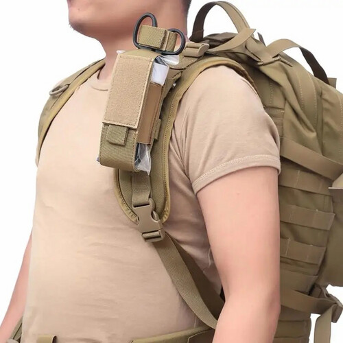 ‏TACTICAL POUCH FOR  TOURNIQUET & TRAUMA SHEARS - KHAKI