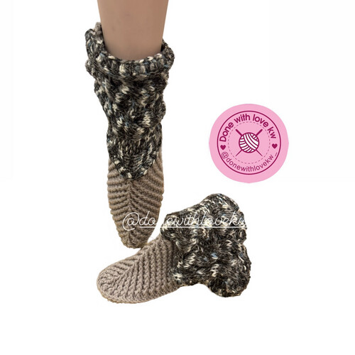 Handmade winter home boots