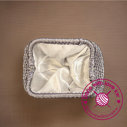 Smoke silver clutch bag