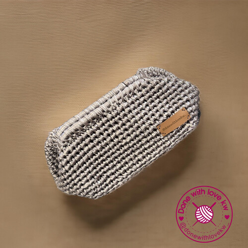 Smoke silver clutch bag