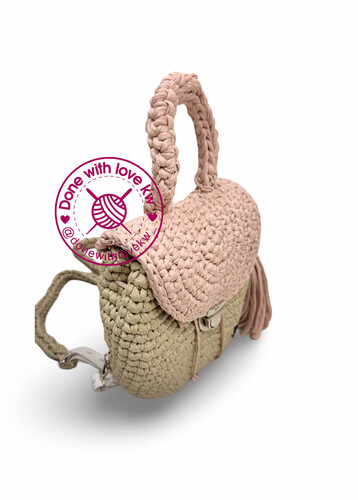 Gorgeous beige and pink backpack