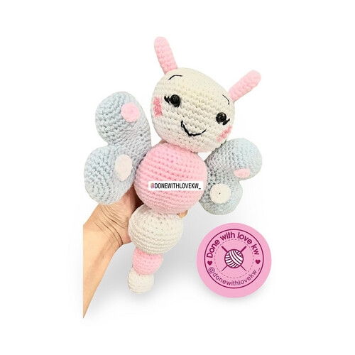 Crochet butterfly doll for newborns