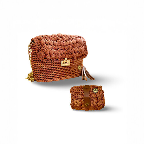 Luxury crochet bag + matching wallet