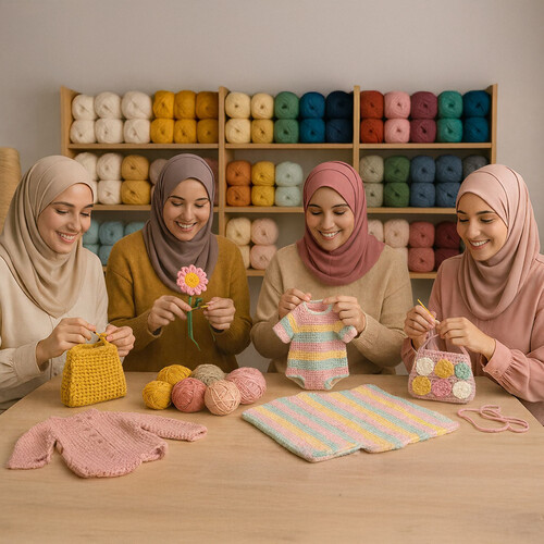 Group in-person crochet for advanced students