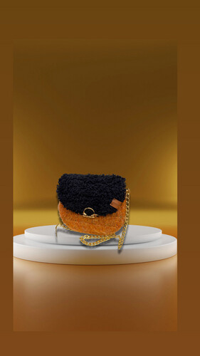 Winter faux fur bag