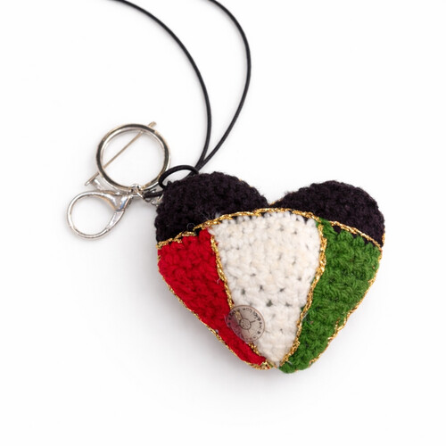 Heart love Kuwait flag colors
