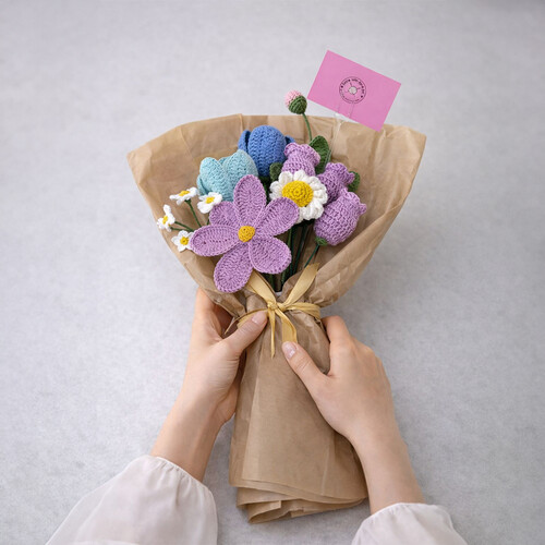 Colorful Spring Crochet Bouquet – Vibrant Colors