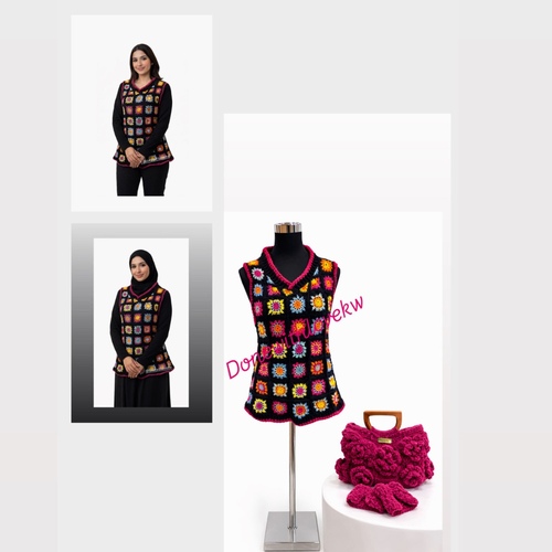 Luxury Handmade Crochet Vest & Bag Set