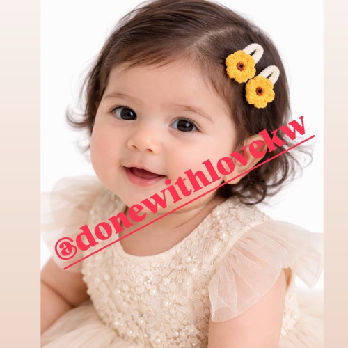 Crochet Flower Hair Clips – Girls Eid Collection