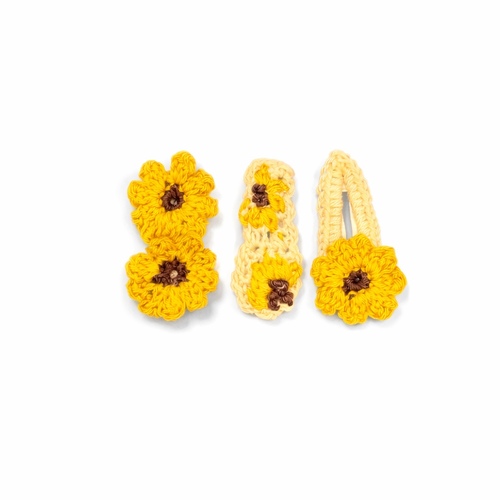 Crochet Flower Hair Clips – Girls Eid Collection