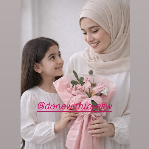 Pink Crochet Lily Bouquet – A Gift That Lasts