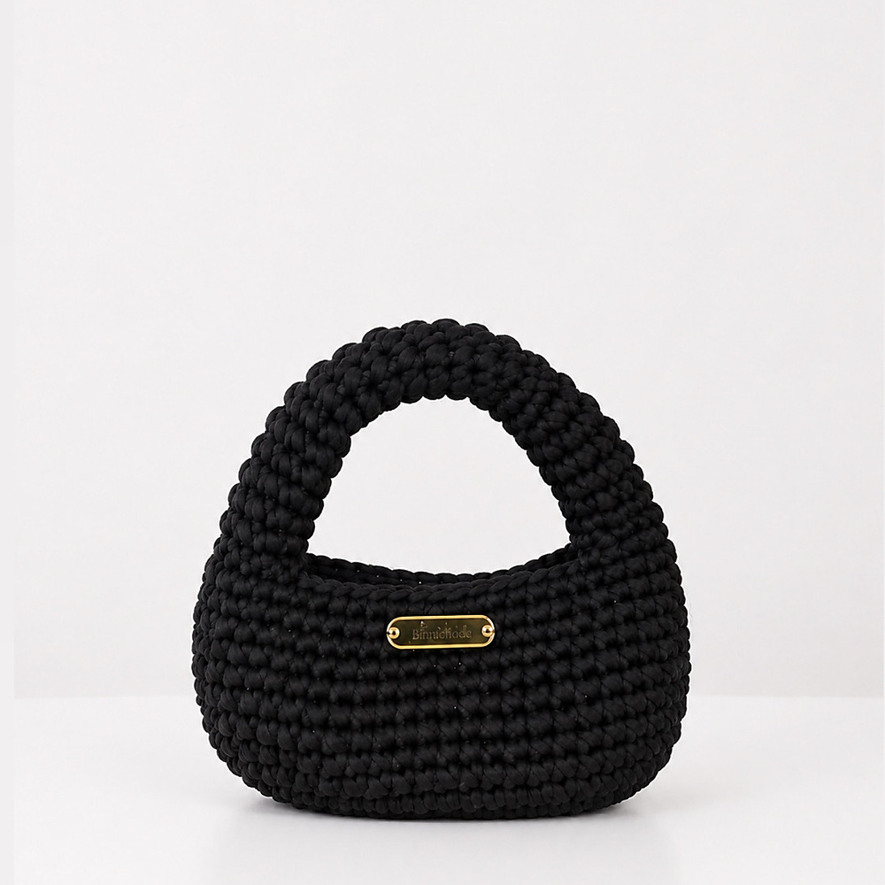 Midnight Luxe Crochet Handbag🖤