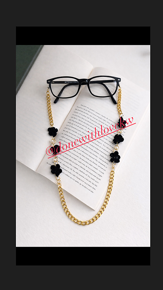 Handmade crochet eyeglass chain