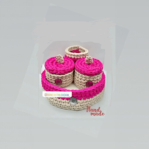Handmade Crochet Tray For Ramadan