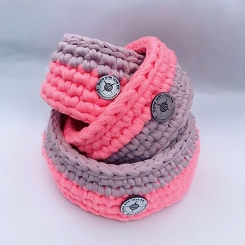 3 Crochet Baskets