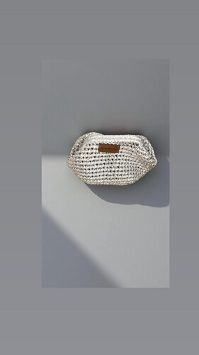 Silver Mini Clutch Bag