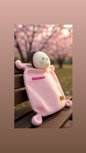 Crochet newborn pillow doll