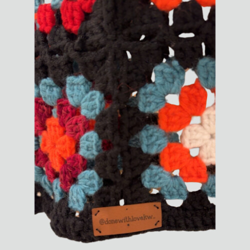 Long crochet winter jacket