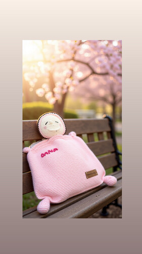 Crochet newborn pillow doll
