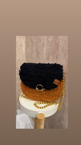 Winter faux fur bag