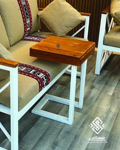 طاولة خدمة لطقم جلسات خارجية حديد