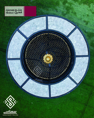 مشب نار دائري سراميك - صغير