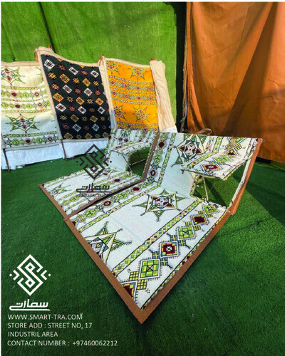 كرسي شعبي دبل - نجمه ديالا أبيض