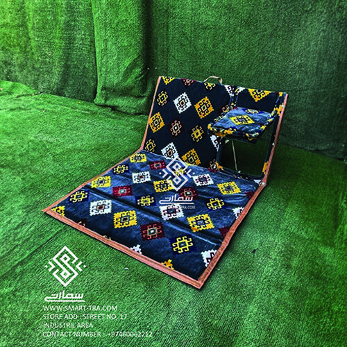 كرسي شعبي مفرد مع تكايه - النجمه الرماديه