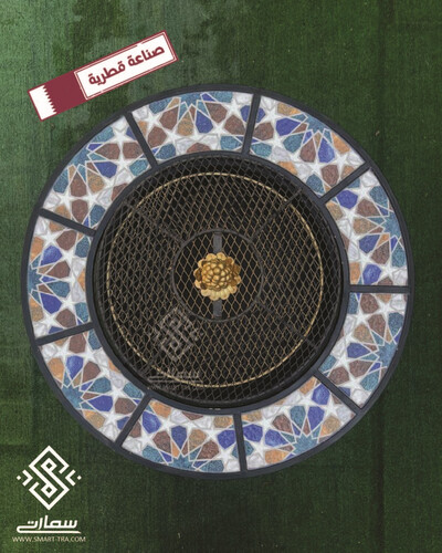 مشب نار دائري سراميك - صغير