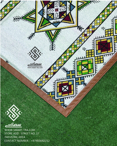 كرسي شعبي مفرد -  نجمه ديالا أبيض