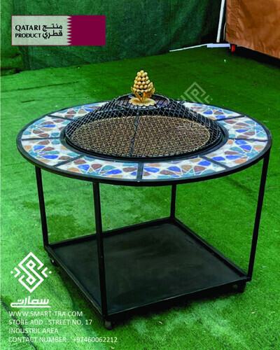 مشب نار دائري سراميك - كبير