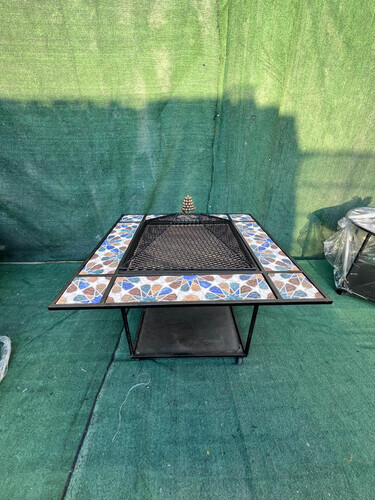 مشب نار مربع سراميك - كبير