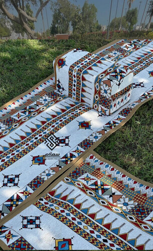 اطقم مدات مع شنطة - عسيري أبيض