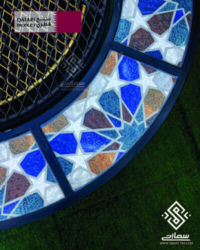 مشب نار دائري سراميك - كبير