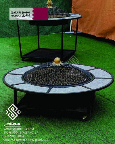 مشب نار دائري سراميك - صغير