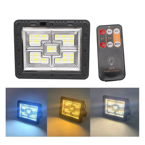 مصباح غامر بالطاقة الشمسية Led بقوة 100 وات قابل للشحن