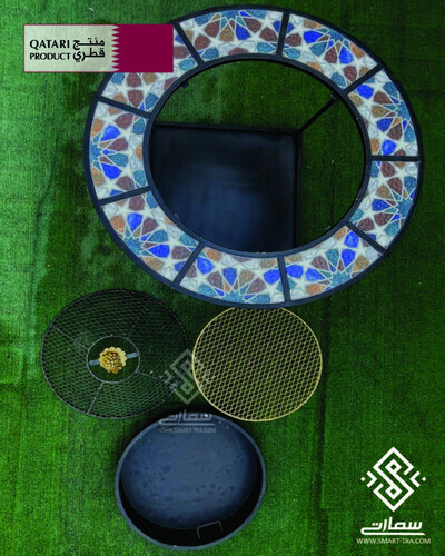 مشب نار دائري سراميك - كبير