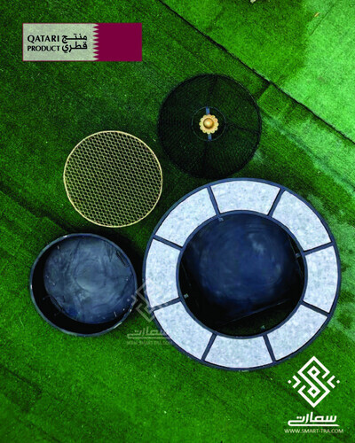 مشب نار دائري سراميك - صغير