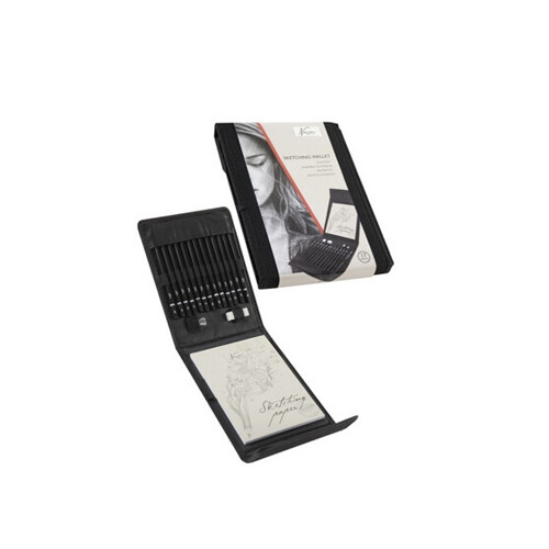 محفظة الرسم بالرصاص مكونة من 17قطعة