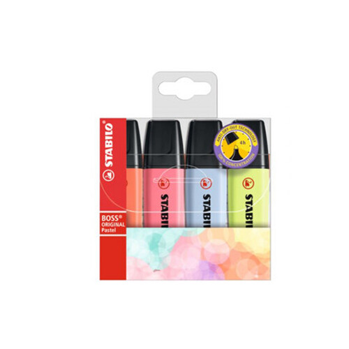 اقلام فسفوري باستيل ستابيلو ٤ الوان