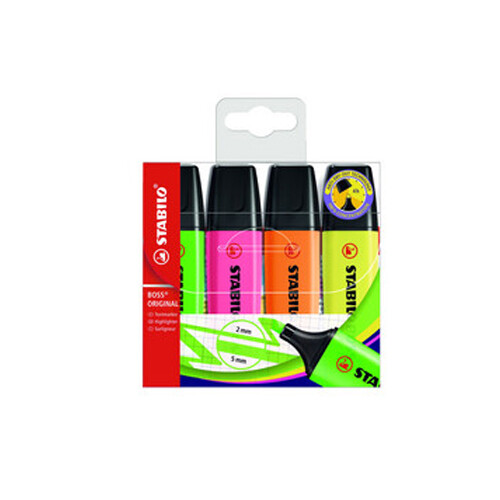 اقلام فسفوري ستابيلو ٤ الوان